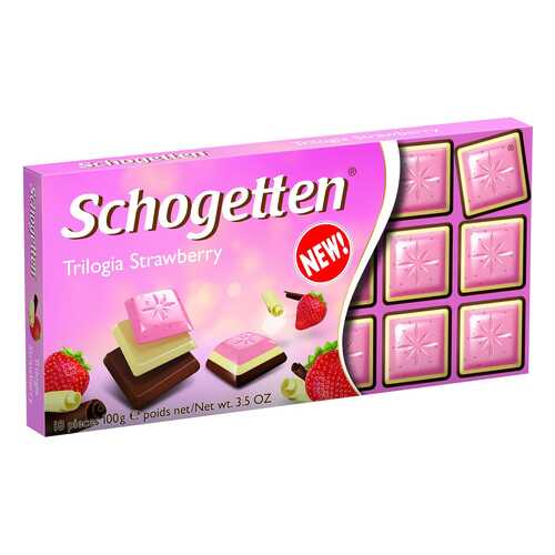 Шоколад Schogetten trilogia strawberry 100 г в Дикси