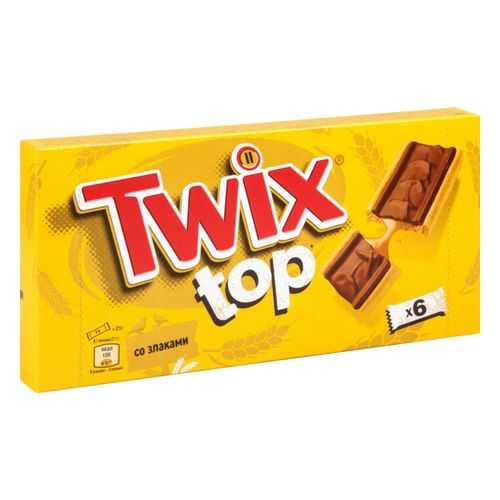 Шоколадный батончик Twix top в молочном шоколаде 21 г 6 штук в Дикси