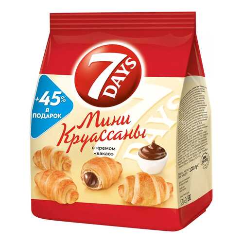 Круассаны-мини 7 Days с кремом какао 105 г в Дикси