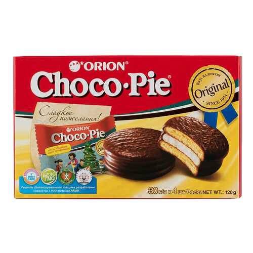 Пирожное Orion choco pie 120 г в Дикси