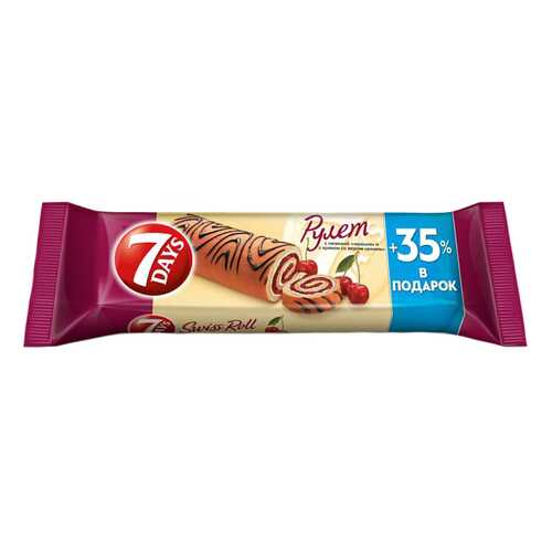 Рулет 7 Days с начинкой черешня 300 г в Дикси