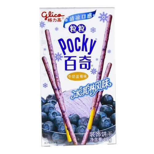 Палочки Glico Pocky со вкусом мороженного и голубики 47 г в Дикси