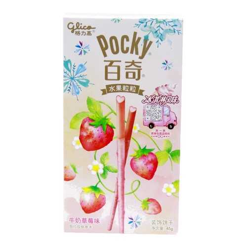 Палочки Glico Pocky со вкусом мороженного и клубники 47 г в Дикси