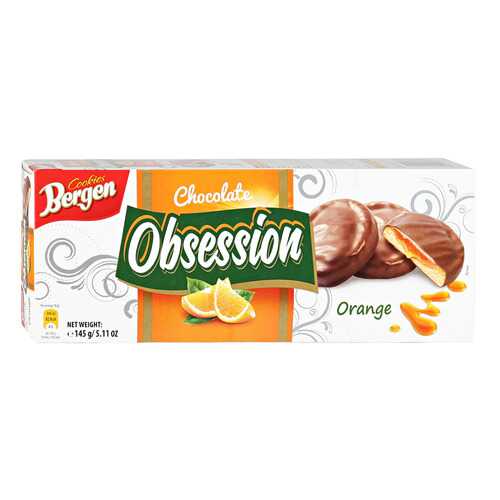 Печенье BERGEN Obsession Orange 145г в Дикси