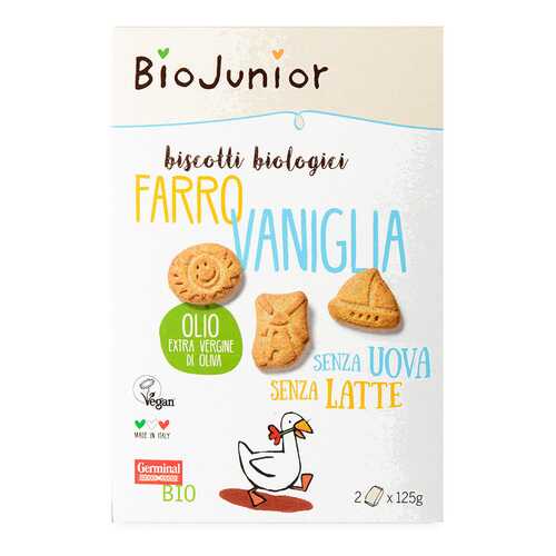 Печенье BioJunior из спельты с ванилью bio 250 г в Дикси