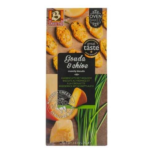 Печенье Buiteman c сыром гауда и луком Gouda & Chive 75г Нидерланды в Дикси