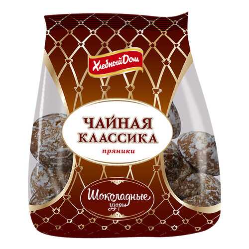 Пряники Хлебный Дом Чайная классика Шоколадные узоры 500г в Дикси