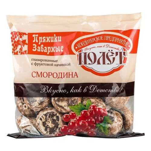Пряники заварные глазированные Полет с фруктовой начинкой смородина 300 г в Дикси