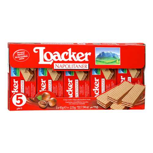 Вафли Loaker napolitaner с ореховой начинкой 225 г в Дикси