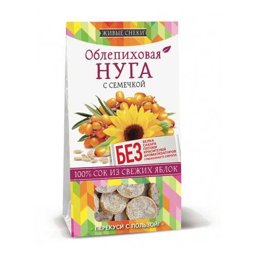 Нуга облепиховая Живые снеки с семечкой 4*90 г в Дикси
