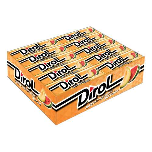 Жевательная резинка Dirol без сахара арбузно-дынный коктейль 30*13.6 г в Дикси