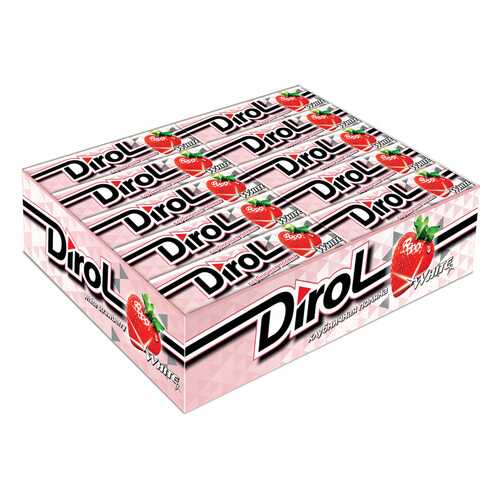Жевательная резинка Dirol White клубника 30*13.6 г в Дикси