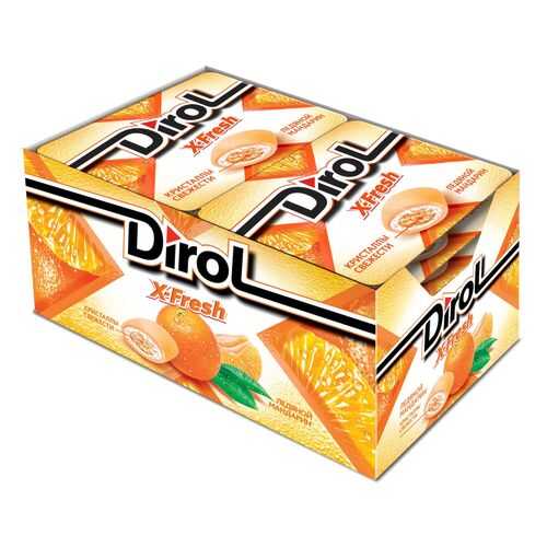 Жевательная резинка Dirol X-Fresh ледяной мандарин 12 шт в Дикси