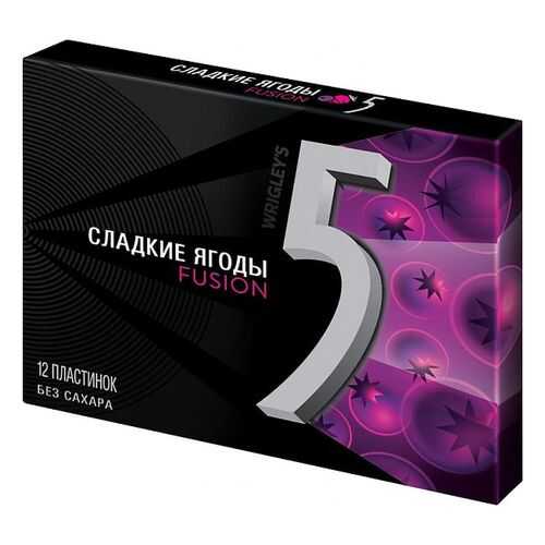 Жевательная резинка Five fusion cладкие ягоды 31.2 г в Дикси
