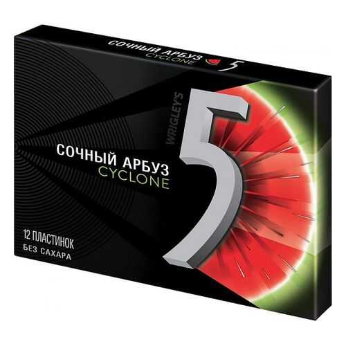 Жевательная резинка Five сyclone сочный арбуз 31.2 г в Дикси