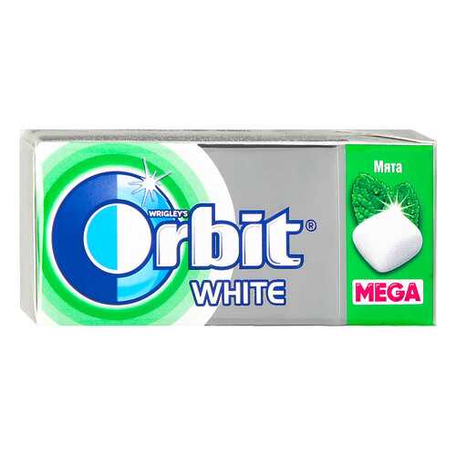 Жевательная резинка Orbit white mega spearmint 16 г 12 штук в Дикси
