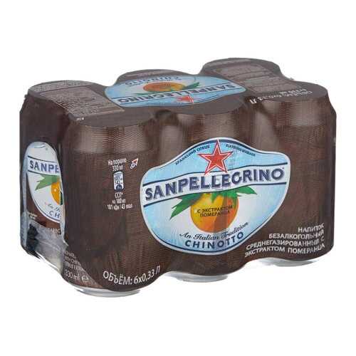 Напиток Sanpellegrino Chinotto безалкогольный 6*0,2 л ж/б в Дикси