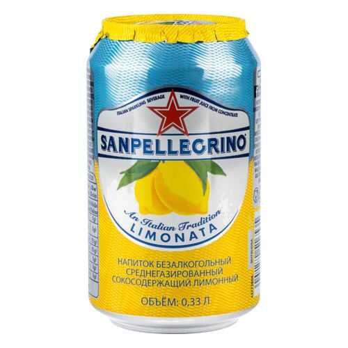 Напиток среднегазированный Sanpellegrino лимонный жестяная банка 0.33 л в Дикси
