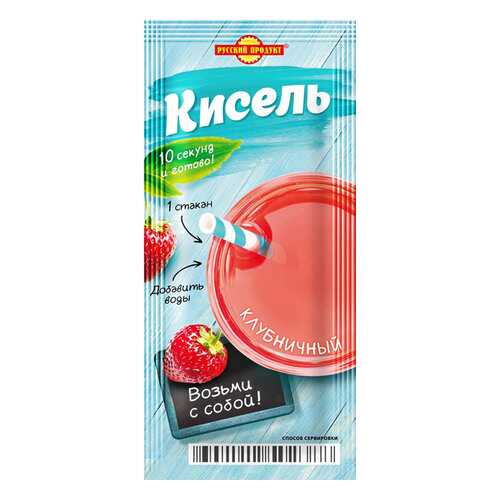 Кисель момент Здоровый образ жизни клубничный 25г/25 уп в коробке в Дикси