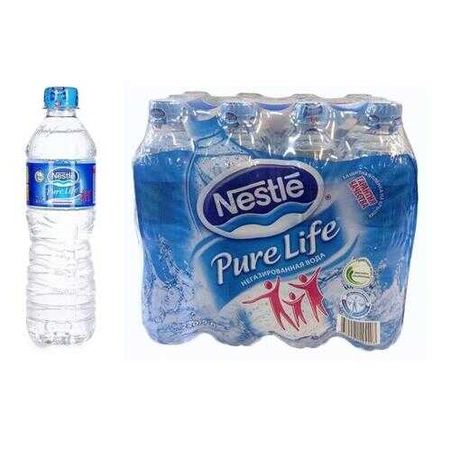 Вода Nestle pure life питьевая 0.5 л 12 штук в упаковке в Дикси