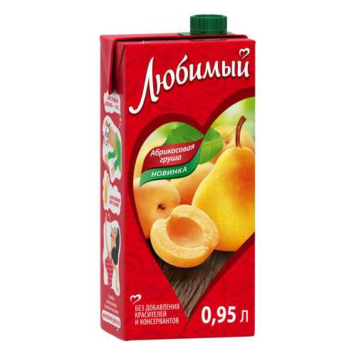 Напиток сокосодержащий Любимый абрикосовая груша 0.95 л в Дикси