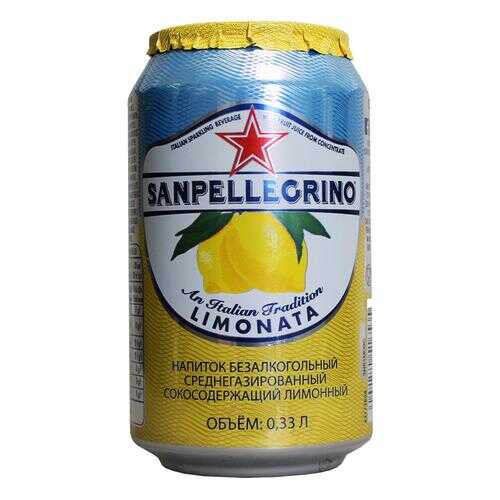 Напиток сокосодержащий San Pellegrino со вкусом лимона, 0,33 л а/б по 6шт в Дикси