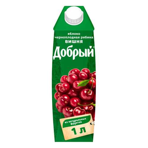 Нектар Добрый яблоко-вишня-черноплодная рябина 1 л в Дикси