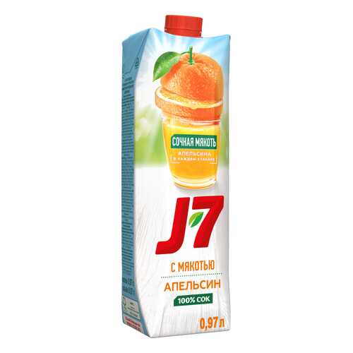 Сок апельсин J7 с мякотью 0.97 л в Дикси