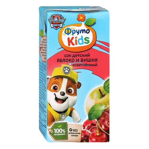 Сок Фруто Kids восстановленный осветленный из яблок и вишни с 5 мес 0.2 л в Дикси