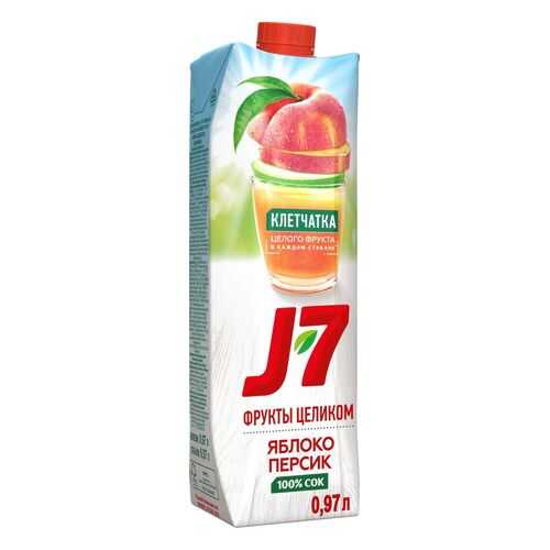 Сок J-7 Яблоко Персик с мякотью 970мл в Дикси