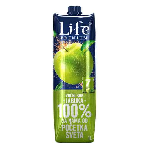 Сок Life premium яблочный 1 л в Дикси