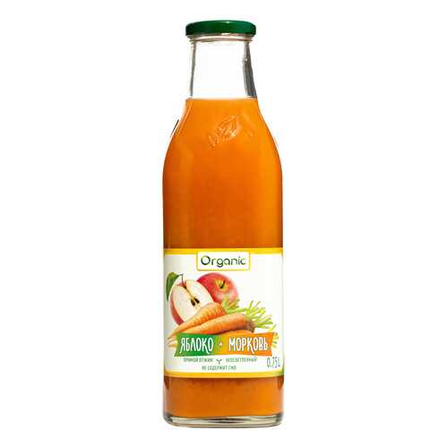 Сок Organic Яблоко-Морковь прямого отжима 750 мл (стекло) в Дикси